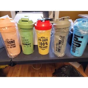 Jeela Sports 5 Pack Protein Shakers 28 OZ Shaker Cups With Lids